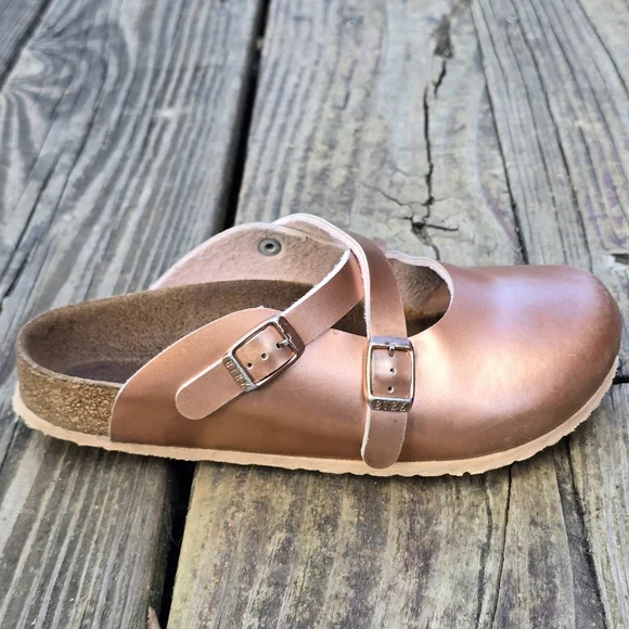 Birkenstock Girls Dorian Clog Metallic Rose Gold, Size 34 EU - Picture 7 of 12